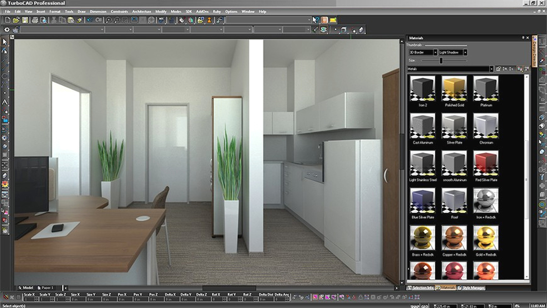Turbo CAD Design Software. Kitchen Design Sample Image.